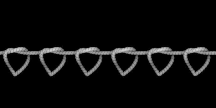 rope heart chain