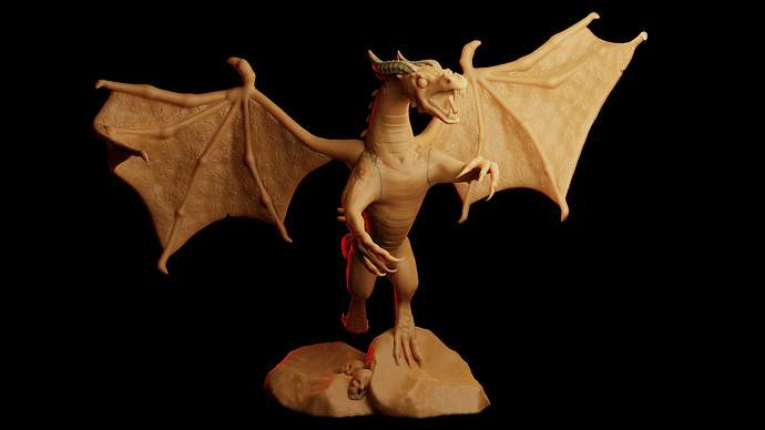 dragon 3d print render v2