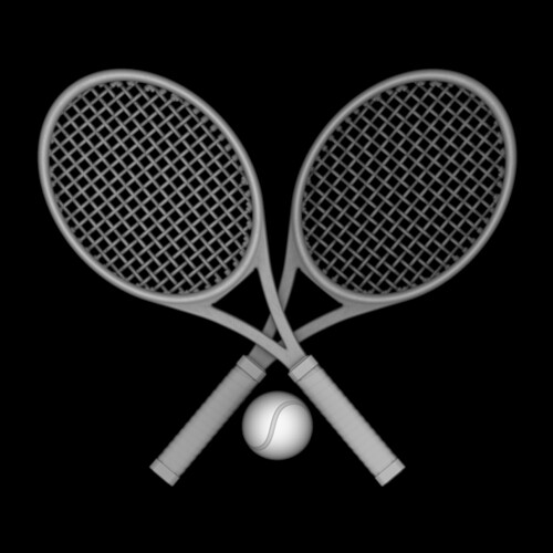 crossed tennis racket pattern v003